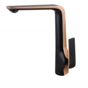 Esperia Matt Black & Rose Gold Kitchen Sink Mixer Tap